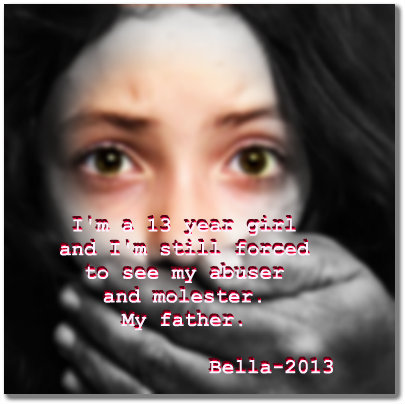 I'm a 13 year girl and I'm still forced to see my abuser and molester. My father. 